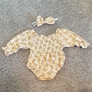 Bow Romper with Headband